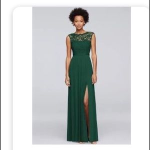 David’s Bridal Juniper Green Dress
